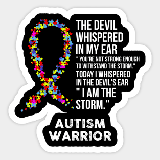 The Devil- Autism Awareness Support Ribbon Sticker